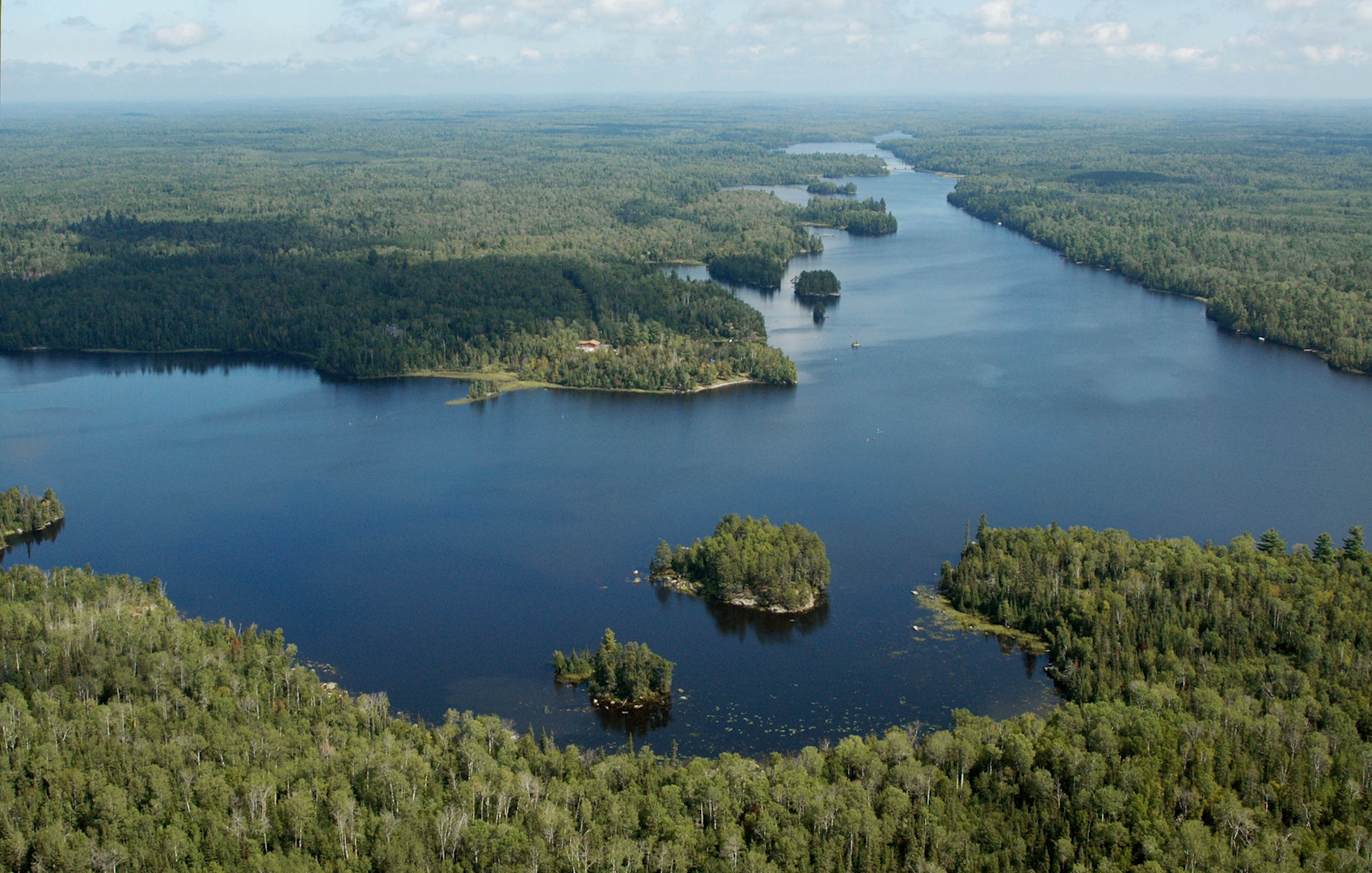 aerial view of Kawishiwi river