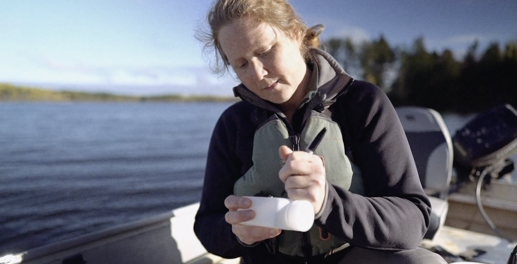 Lisa with water samples