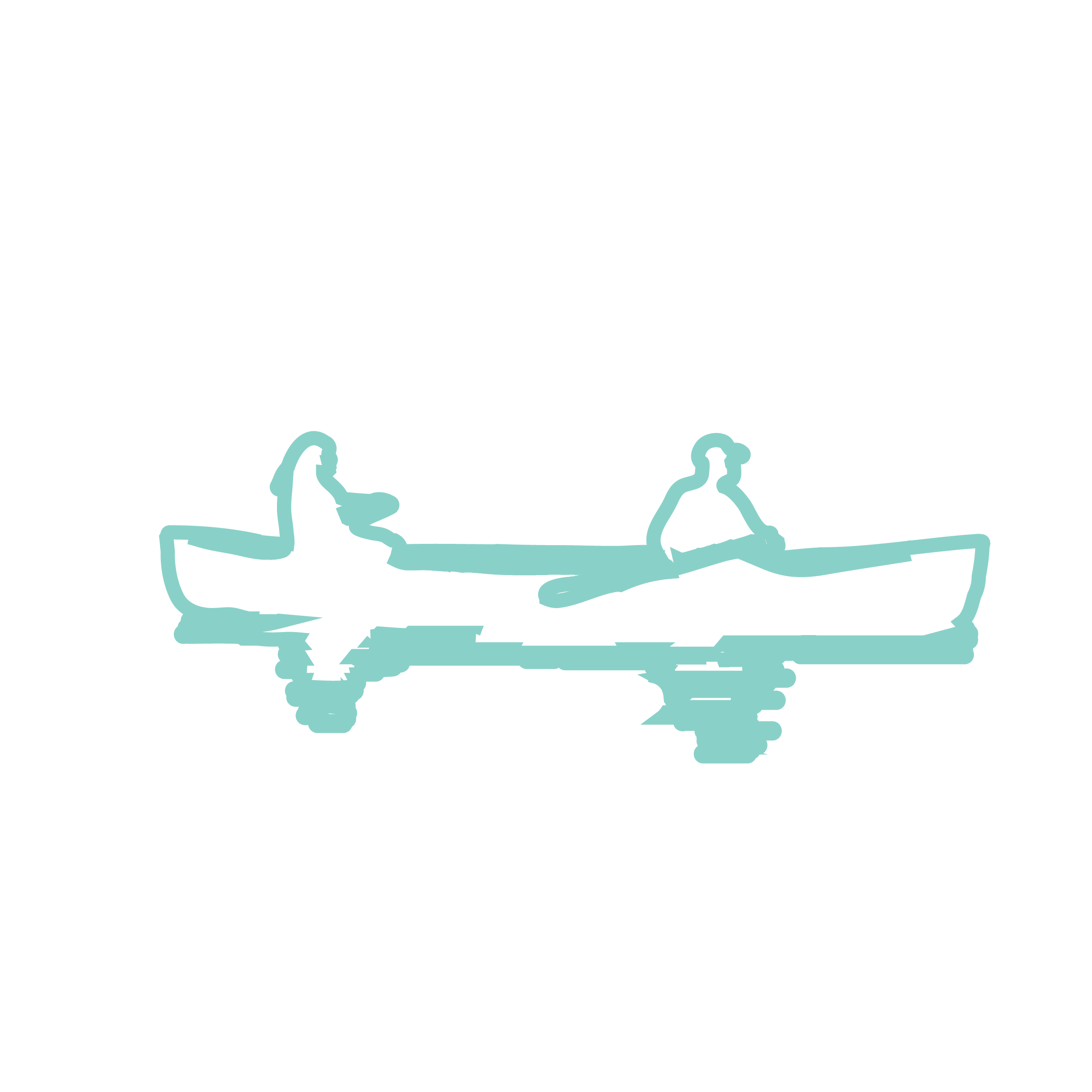 people in canoe outline