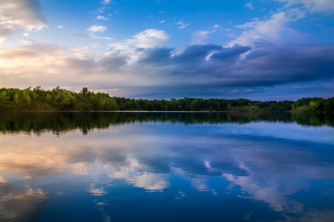boundary waters lake at sunset