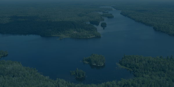 Aerial picture of Boundary Waters
