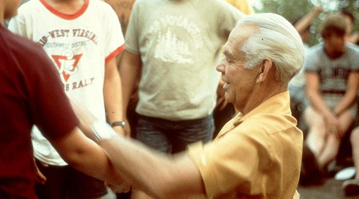 Sigurd Olson with Camp Voyageur 