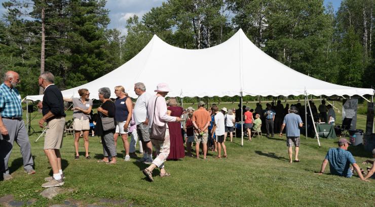 people enjoying the Ely Garden Party 