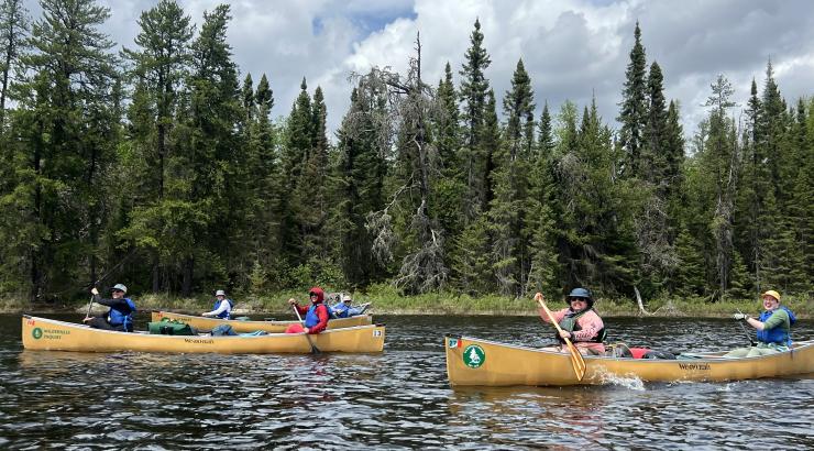 Paddlers head into the Boundary Waters. Photo: Tyler
