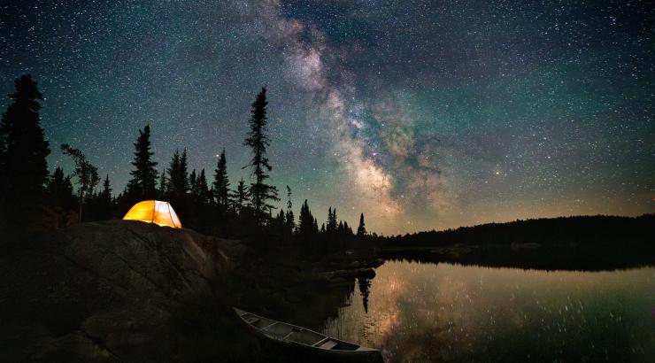 Campsite under the Milky Way. Photo: Jeff Anderson, jeffandersonphoto.co