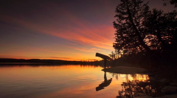 sunset in the BWCA