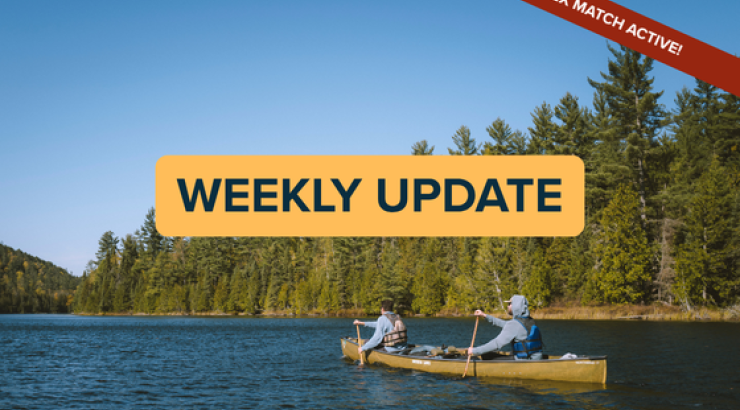 Two people canoeing. Photo Nate Ptacek. 