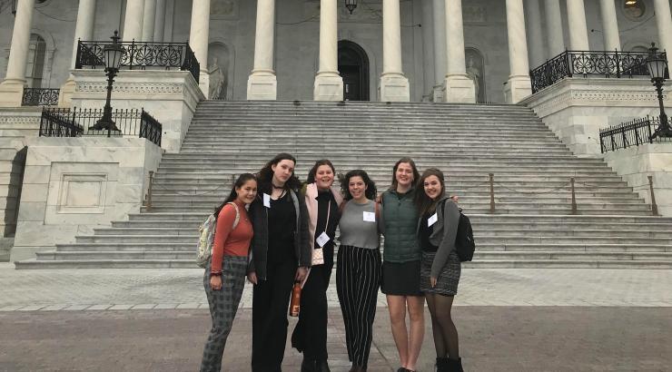 photo of kids infront of building in DC