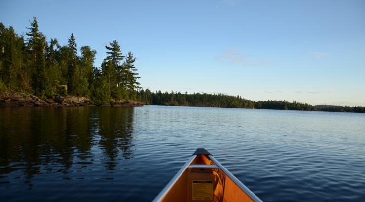 canoe on water