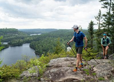 Alex Falconer looking over Boundary Waters lake 