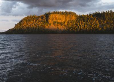 Cliff on clearwater lake 