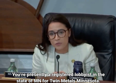 AOC questioning Stauber