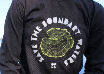 Grey Save the Boundary Waters shirt