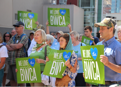 Boundary Waters Supporters at a rally 
