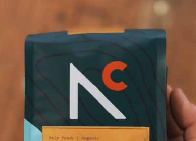 Top of a bag of coffee with the Northern Coffeeworks logo