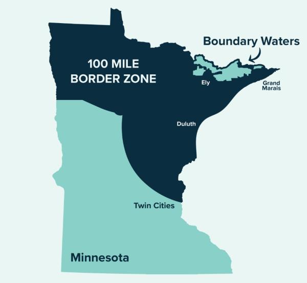 Map of border zone