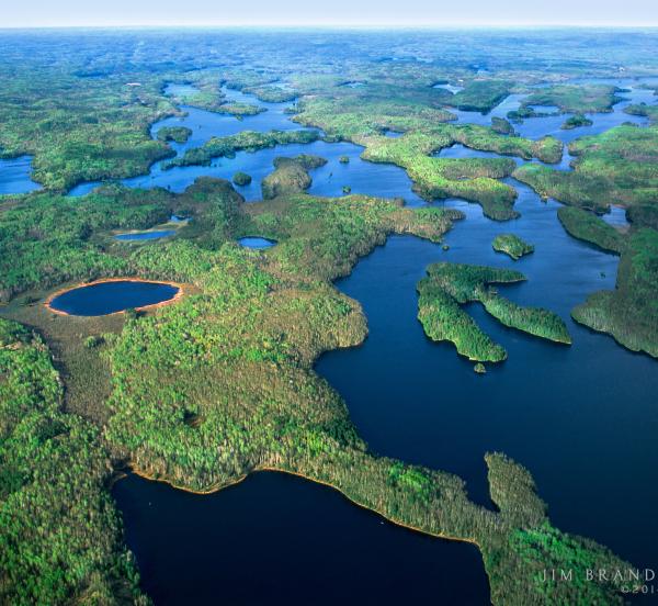 Aerial photo of Boundary Waters