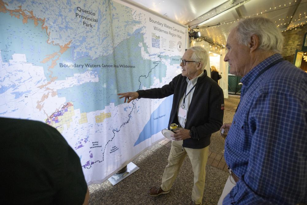 Pointing to map
