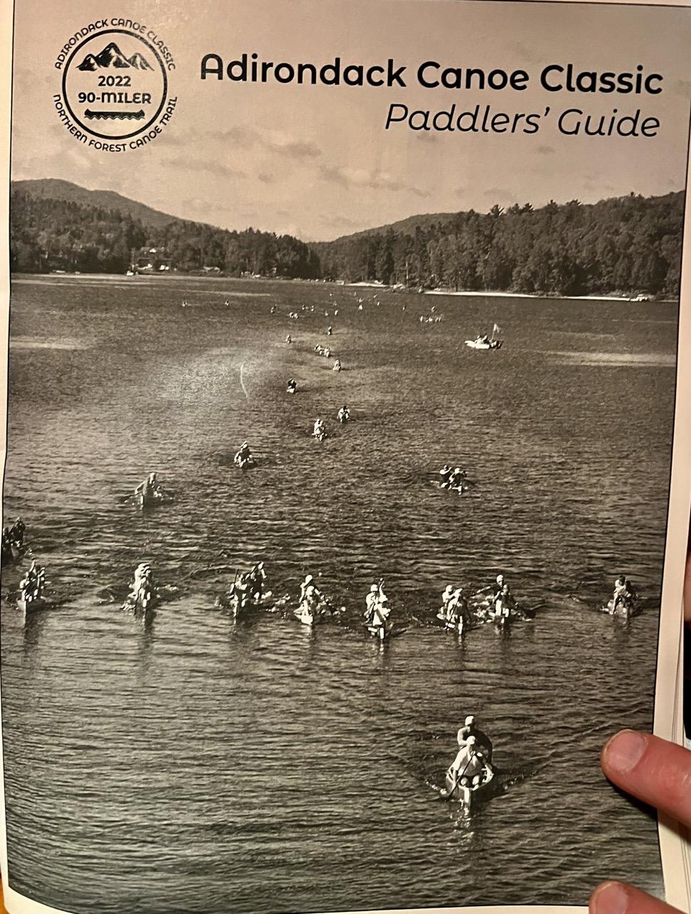 Pamphlet that says Adirondack Canoe Classic 