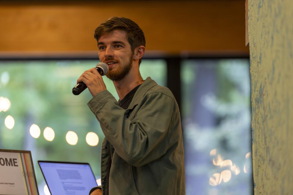 Alex Haraus  at the Twin Cities Takes Action for the Boundary Waters event - Haley Friesen