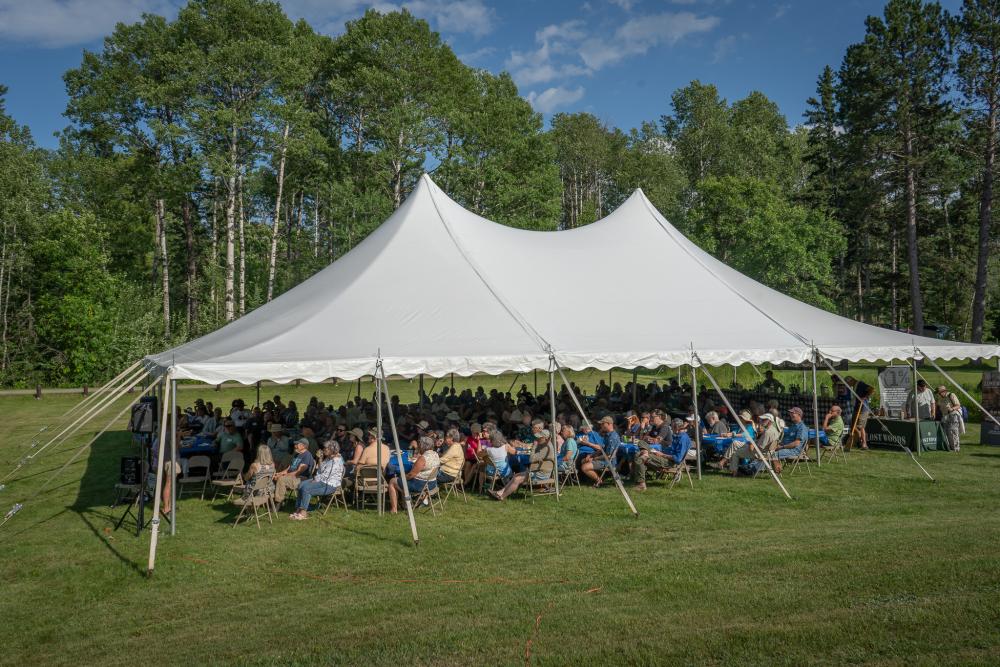 full tent of people