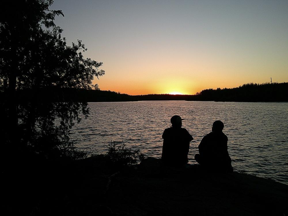 The quiet joy of a wilderness sunset. Photo: Kelly 
