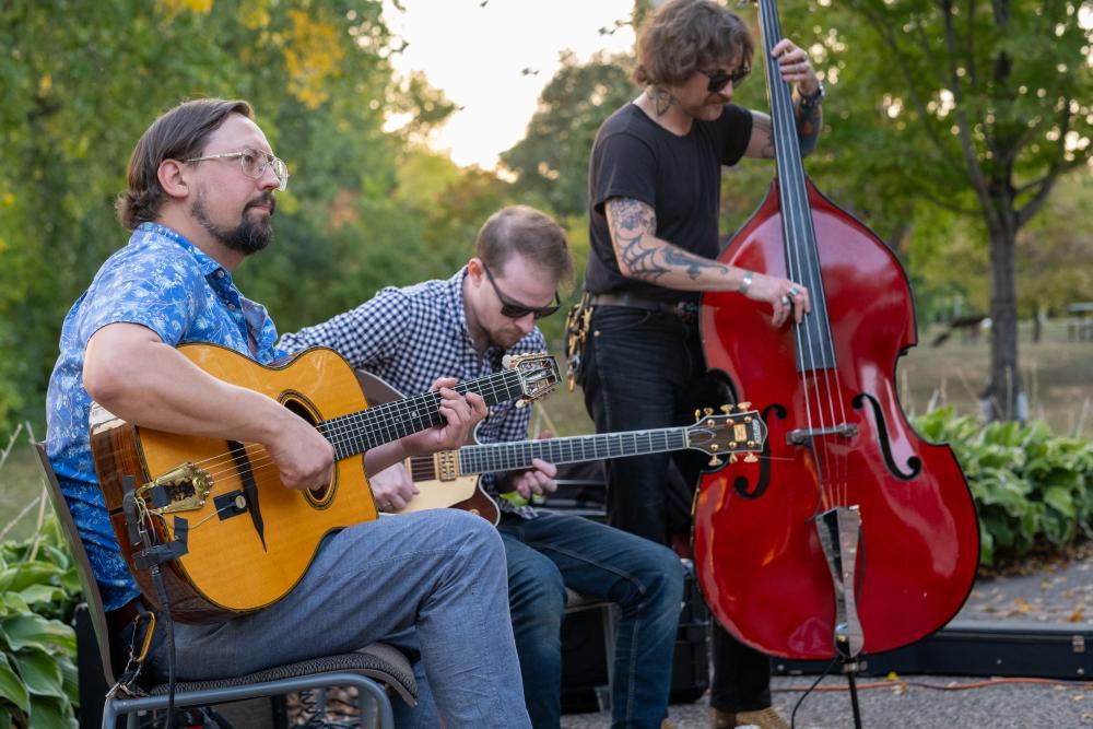 Band playing outside