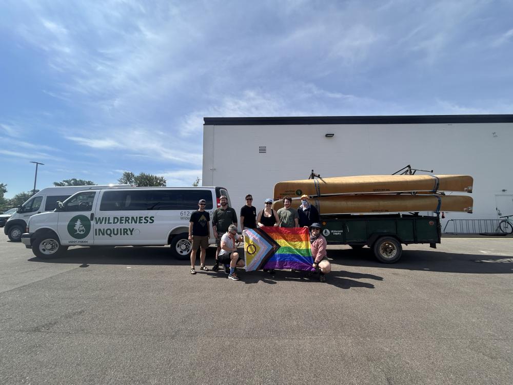 Group is packed and ready to head into the Boundary Waters. Photo: Max