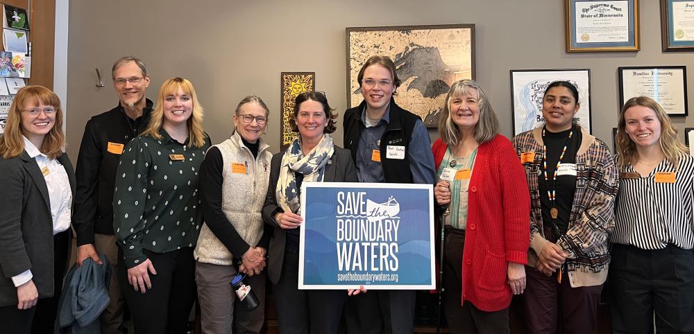 Save the Boundary Waters staff and supporters with Senator Jennifer McEwen (District-8).