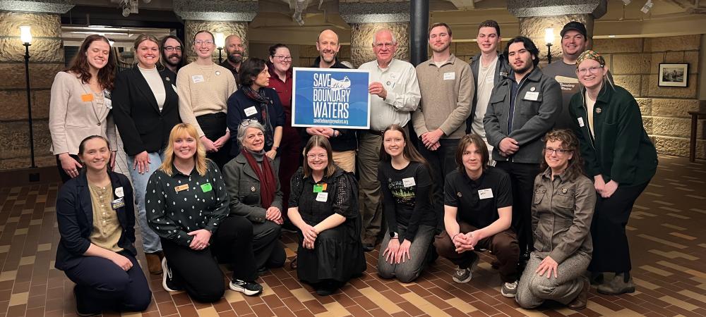 Mankato supporters at the Capitol with Representative Alex Falconer. 