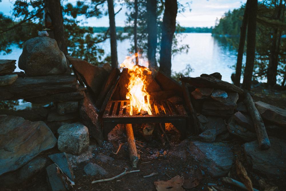 Fire grate in Boundary Waters 