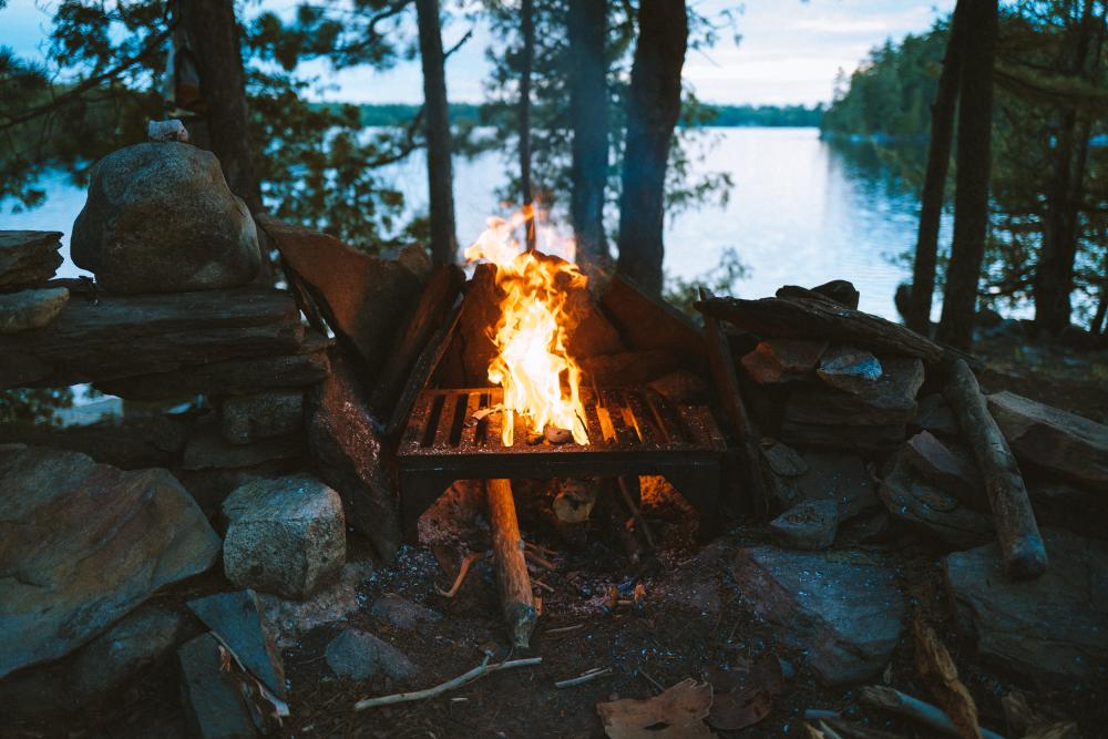 Fire grate in Boundary Waters