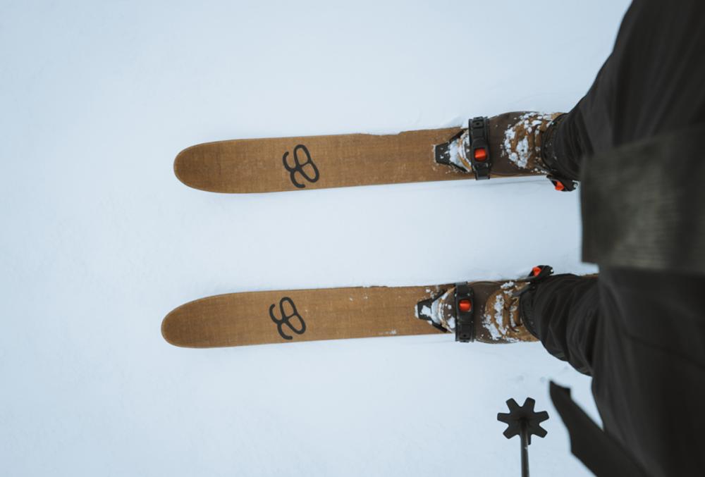 Backcountry skis provide better float in deep snow.