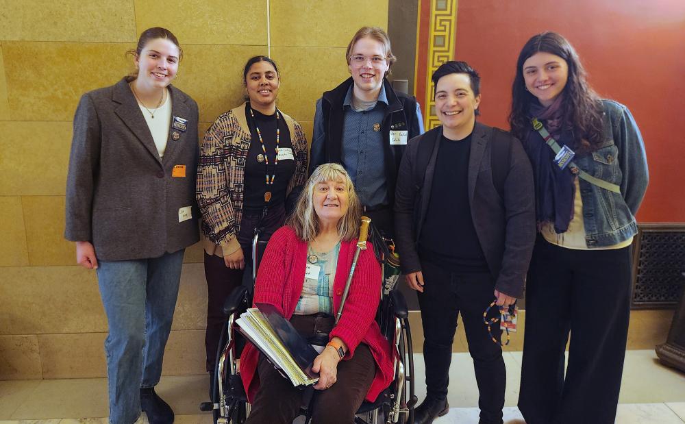 Supporters with Representative Liish Kozlowski. 