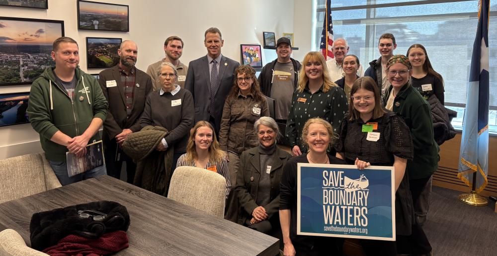 Senator Nick Frentz (MN-18) meets with Boundary Waters supporters.