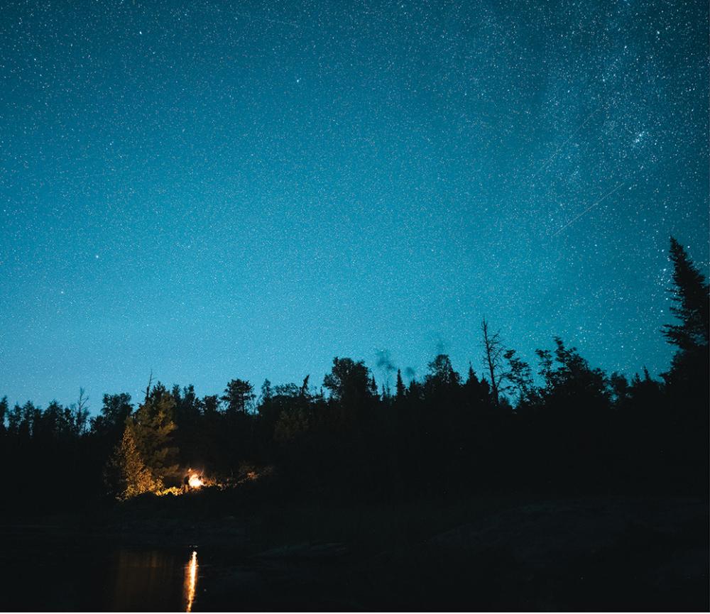 Campsites in the Boundary Waters campsites have front row views of the night skies. [o] Pohle Creative