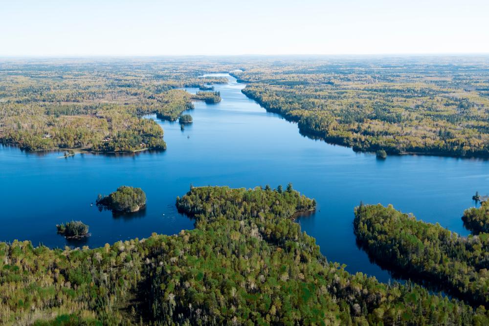 Arial view of the South Kawishiwi River