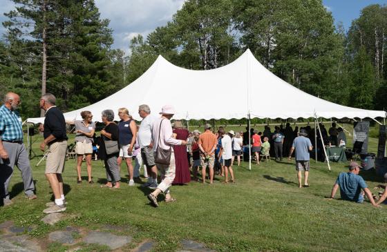 people enjoying the Ely Garden Party 