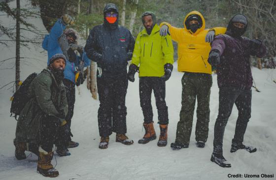 Members of the Boyz N The Wood retreat pose for a group photo. (Credit: Uzoma Obasi)