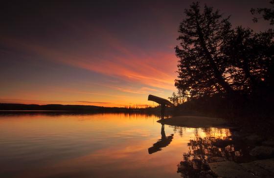 sunset in the BWCA