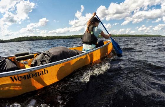 Women Canoeing