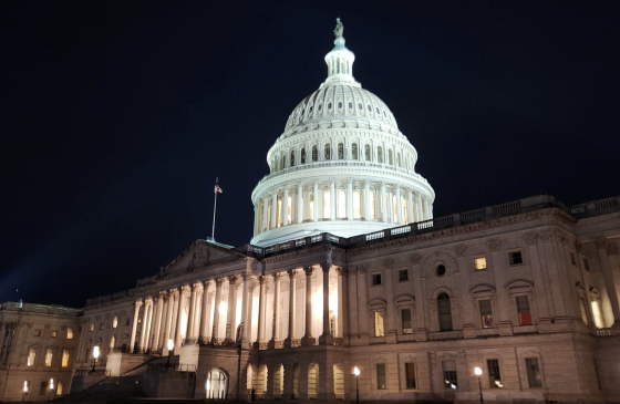 capitol in washington Dc at night