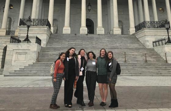 photo of kids infront of building in DC