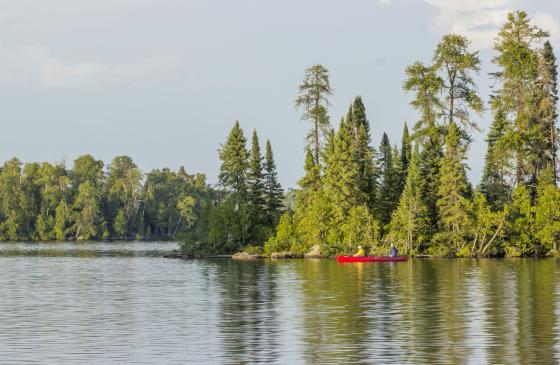 Canoers paddling past Alton Islands. Photo Credit: Samuel Wagner