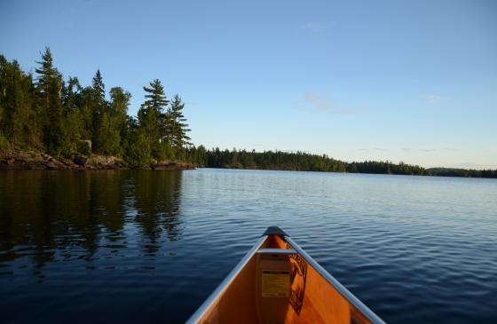 canoe on water