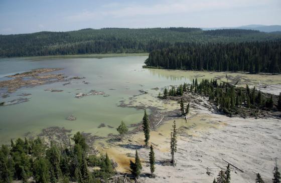 Aerial photo of Mount Polley mine in BC