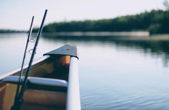 canoe on water