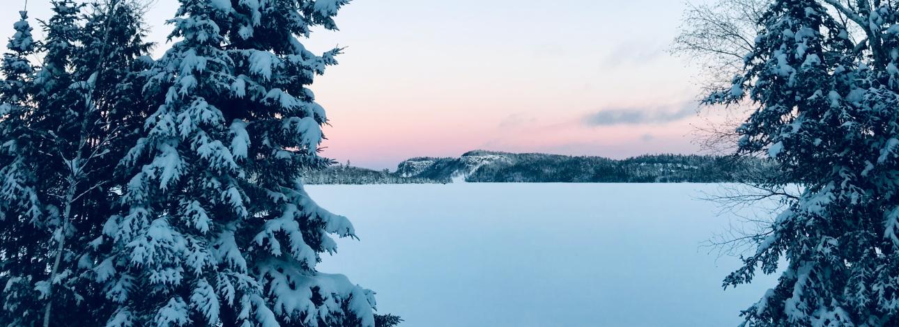 Boundary Waters winter scene
