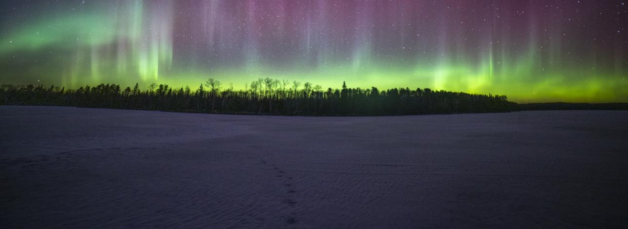 northern lights in winter