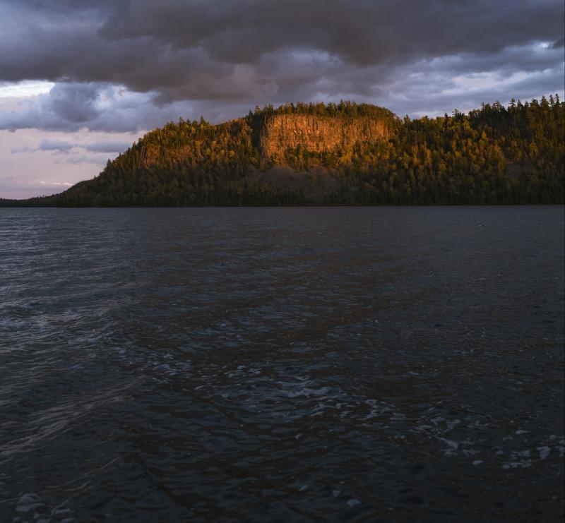 dark background of wilderness sunset 